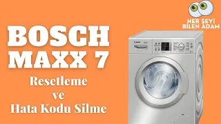 Bosch Çamaşır Makinesi Resetleme, Hata Kodu Silme | #bosch Maxx 7 Resetleme Tuş Kombinasyonu