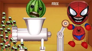 Kick The Buddy 2024 |Scary Buddy in Big Gun VS WATERMELON BUDDY VS SPIDERMAN Buddy ,#iqgamerkick