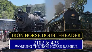 Iron Horse Doubleheader 2102 & 425 Working the Iron Horse Ramble