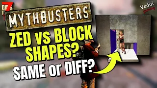 Mythbusting! | Zombie Damage vs Different Block SHAPES?!?  | 7 Days To Die @Vedui42