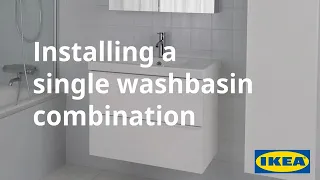 Installing a single washbasin combination