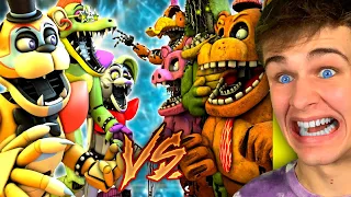 Bitva GLAMROCK ANIMATRONICS vs WITHERED MELODIES! (FNaF)