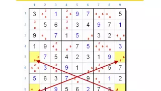 Sudoku Solving Tip - X Wing Technique