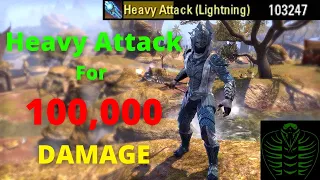 EASY Heavy Attack build! 100k in ONE Heavy Attack! - Elder Scrolls Online Tutorial