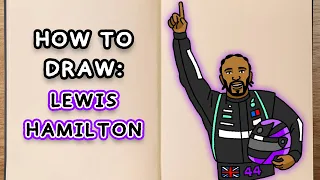 How To Draw: LEWIS HAMILTON (step by step drawing tutorial)