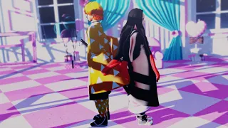 【鬼滅のMMD】イチャイチャする２人 (竈門禰豆子& 我妻善逸 ver.)