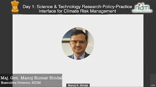 “S&T Research- Policy-Practice Interface for Climate Risk Management".| NIDM | MHA | COVID-19| INDIA