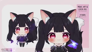 【Live2D Vtuber】 Chibi Model Showcase - Kitsune Eve