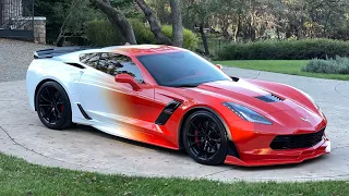STUNNING New Color Faded FIRE WHITE C7 Corvette Looks UNREAL