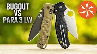 Spyderco Para 3 Lightweight Vs. Benchmade Bugout: Battle of the Slim EDC Folding Knives.