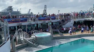 Ruby Princess Sail Away Party with Line Dancing and Love Boat Horn