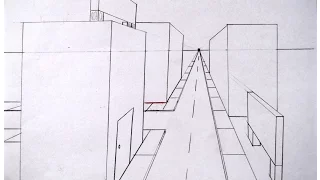 One-Point Perspective Streetscape