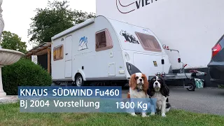 Unser Wohnwagen, Knaus Südwind Fu460, Bj 2004 Vorstellung, Rundgang