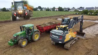 🇫🇷Terrassement lotissement - 3x remorques - Volvo EC250E 🤩