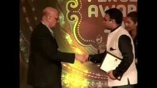 Mudit Swarup receives the Best Debut of the Year Award at Percept Awards 2013