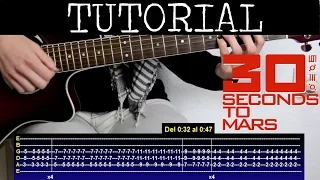The kill de 30 Seconds to Mars (Tutorial de guitarra) / How to play