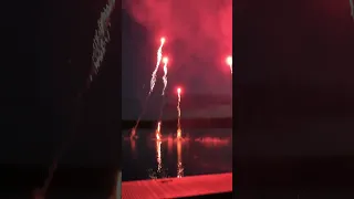 Fireworks + WATER = WOW!!!! 😱 This is so cool #fireworks