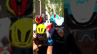 Wout van Aert crash and nearly crashed twice!! #shorts