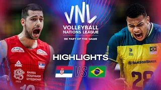 🇷🇸 SRB vs. 🇧🇷 BRA - Highlights | Week 1 | Men's VNL 2024