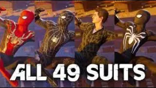 ALL 49 Spider Man Suits & Costumes Every Suit + No Way Home All DLC Suit Spider Man PC Remastered