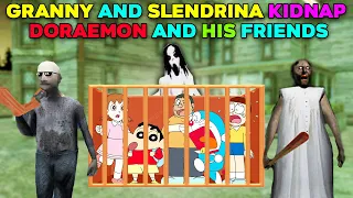 granny and slendrina kidnap doraemon and his friends I Granny 3 Door Escape I Granny vs Doraemon