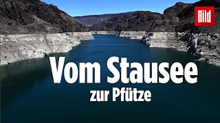 Größter Stausee der USA so leer wie nie (krasser Unterschied)