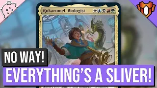 No Way! Everything Sliver! | Rukarumel Biologist | Commander Masters Spoilers | Magic: the Gathering