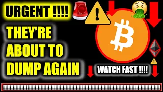 ⚠️ THEY'RE ABOUT TO DUMP BITCOIN AGAIN!!!? ⚠️Crypto Price Analysis TA/ BTC Cryptocurrency News Today