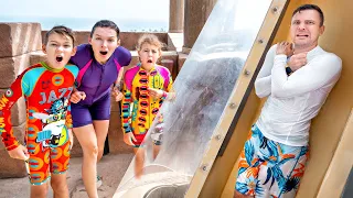 24 Hours in the World's Biggest Waterpark with 100 Slides