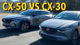 Mazda CX-50 vs Mazda CX-30 Comparison in 8 Minutes