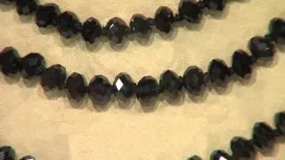 925.00 ct tw Black Spinel Faceted Bead 100" Sterling Necklace with Jennifer Coffey