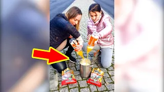 Gummy Bears Fanta Mentos Experiment #shorts Funny TikTok Video by Family Booms