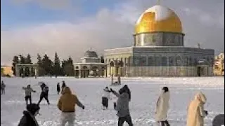 Mashallah it is raining in Al Aqsa Mosque today