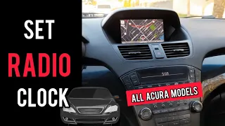 HOW TO RESET ACURA MDX CLOCK RADIO Under 5min in 2023! Works On All  2007-2012 Acura Models