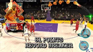 😱BREAKING KOBE BRYANT LAKERS 81 POINTS HIGHEST SCORING GAME RECORD IN NBA 2K MOBILE 2023...