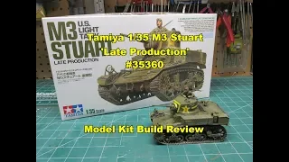 Tamiya 1/35 M3 Stuart Late Production Model Kit Build Review 35360