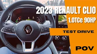 Renault Clio 2023 (1.0 TCe 90HP) ❄ 4K POV Winter Test Drive ❄ 0-100 ❄ Acceleration