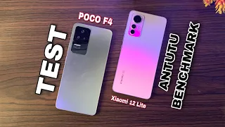 Test Hasil Antutu Benchmark di POCO F4 vs Xiaomi 12 Lite di harga 5jutaan