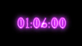 Purple vampire neon timer 66 minutes (stopwatch)