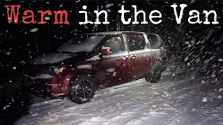 🌨 Solo Car Camping in a Heavy SNOWSTORM - Christmas Special | Van Life