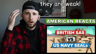 AMERICAN Reacts to British SAS Soldiers vs US Navy Seals - Military Training Comparison