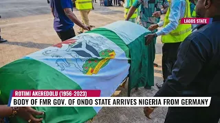 Body Of Former Governor Of Ondo State Arrives Nigeria From Germany
