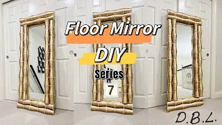 How to DIY Large Floor Mirror-7| Plastic Cup Hack | Walmart Mirror Hack| Dollar Tree Hack