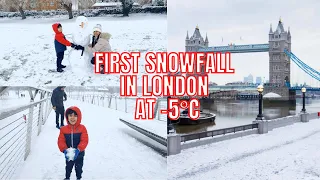 Snowfall in London 2021 🌨❄️ in UK 🇬🇧 | Indian Vlogs from UK | snowfall vlog | Maza aa gaya 😍😍