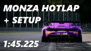 ACC MONZA HOTLAP + SETUP | MCLAREN 720s GT3 EVO | 1:45.225 | 1.9.3