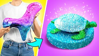 Mixing All Shiny Glittery Charms with Elsa 🌈 Fun DIY Cardboard Crafts by Imagine PlayWorld