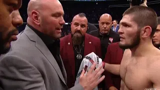 Dana White refuses to give the belt to khabib.