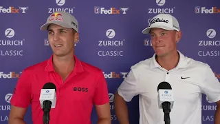 Vincent Norrman and Matthias Schwab Flash Interview 2023 Zurich Classic of New Orleans