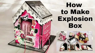 Explosion Box Tutorial | How to Make Explosion Box (House Theme)