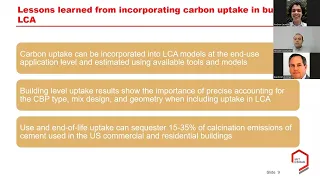 Webinar: Carbon Uptake of Cement and Concrete Construction: From Single Element to National Level